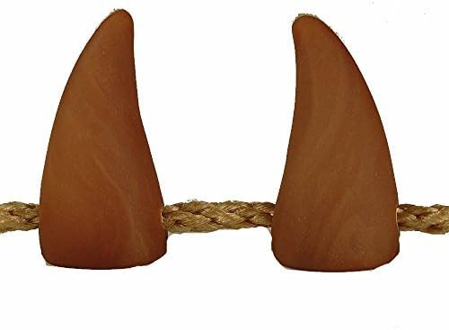 Pan Horns, Satyr Goat Devil Horns, Nubbins Child Horns Hand Made 1.5 inches by Hawkdancing Studio