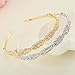 Oriamour Flower Design Rhinestone Crystal Wedding Headband Bridal Headpieces Simple Design Bridal Headband (Silver)