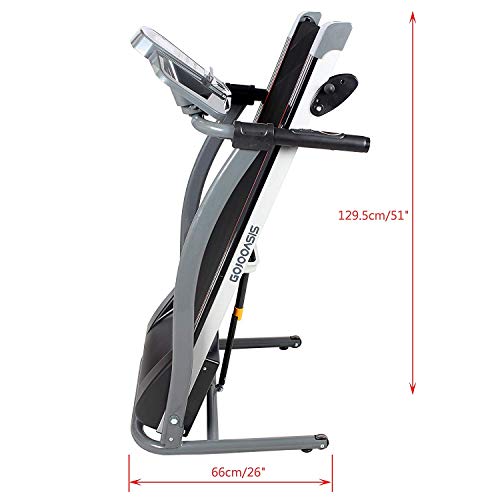 Feelway Treadmill Folding Motorized Running Exercise Machine Easy Assembly w/Incline Pre-Set Programs for Home Use