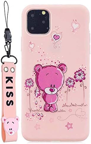FlipBird for iPhone 11 Pro Max Case, 3D Cute Cartoon Design Silicone Phone Case Flexible Rubber Gel Slim Cover for Girls Women for iPhone 11 Pro Max 6.5 Inch with Wrist Strap