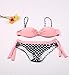 Nulibenna Push Up Two Piece Bikini Swimsuit Candy Patch Padded Swimwear Multi Medium