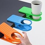 High Quality New Arrival Office Table Desk Drink Coffee Cup Holder Clip Drinklip 4pcs Lot Random Color Convient