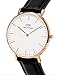 Daniel Wellington Classic Sheffield 36mm Unisex Watch, Japanese Quartz Movement Classic Leather Rose Gold Watches for Men and Women