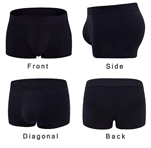 ADOLPH Men's Boxer Briefs 5 Pack No Ride-up Breathable Comfortable Cotton Sport Underwear