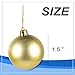 Gold Christmas Ornament Balls, Matte, Glitter, and Textured Ornaments Set (1.5 In, 48 Pack)