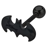 Body Accentz® 316L Surgical Steel Batman Tragus/Cartilage Piercing Stud 18g 5/16