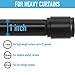 Rose Home Fashion 1 Inch Curtain Rods with Cap Finials 72 to 144-Inch, 1 Inch Curtain Rod, 1 inch Curtain rods, Rustic Curtain Rod, Curtain Rods for Windows 66 to 120 Inch: Black