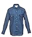 Flame Resistant FR Denim Shirt - 100% C - 7 oz (Small, Denim Blue)