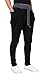Yong Horse Men Light Weight Drawstring Waist Big Side Pocket Gym Tracksuit Sweatpants (M, Black)