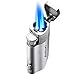Jet Lighter Torch Lighter Windproof Gas Butane Refillable Torch Lighter with Punch Cutter Tool and Butane Window Gadgets for Men (Without Fuel)