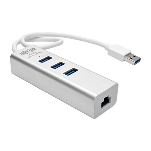 Tripp Lite USB 3.0 SuperSpeed to Gigabit Ethernet NIC Network Adapter with 3 Port USB 3.0 Hub (U336-U03-GB)