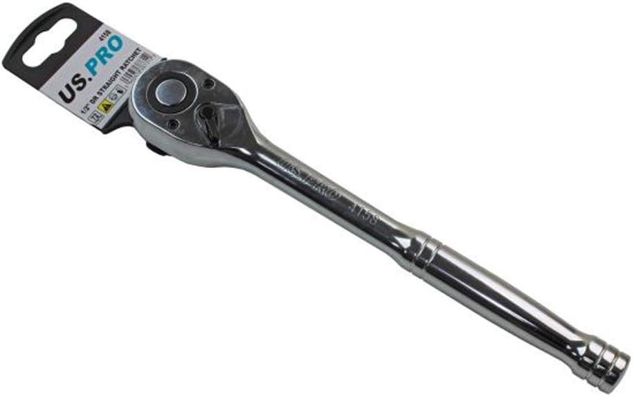 1/2 inch Quick Release Ratchet Handle 72 Teeth US Pro, Silver - Image 4