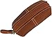 Leather Coin Purse - Change Wallet Key Holder Case Small Zip Bag For Men And Women (Brown)
