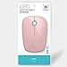 FD i220 Mini Wireless Mouse, 2.4G Cute Slim Optical Travel Mouse with Nano Receiver and Battery for Small Hand, Kid, Girls, Compatible for Notebook, Computer, PC, Laptop, and Chromebook (Pink)