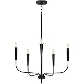 Maxim Vela - 5 Light Chandelier-18.25 Inches Tall and 24 Inches Wide-Black Finish -Traditional Installation