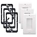 VCE 3 Pack Single Brush Wall Plate with Single Gang Low Voltage Mounting Bracket Cable Pass Through Insert for Wires, Single Gang Cable Access Strap, Wall Socket for HDTV, Home Theater Systems