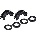 Liteway Black D-Ring/Shackle Isolator Kit 2 Pieces Shackle Isolator and 4 Pieces Washer for 0.75 inch Shackle Gear Design Rattling Protection Cover, 1 Year Warranty