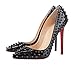 Littleboutique Womens Studded Pointed Toe Stiletto Pumps Celebrity Party Pumps High Heel Evening Shoes
