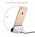 Efanr iPhone Charger Dock, Aluminum Charge Data Sync Desktop Stand Charging Cradle Dock Station Holder with Lightning Cable Connector for iPhone 7 7 Plus SE 6S 6 6S Plus 6 Plus 5s 5 5c (Rose Gold)
