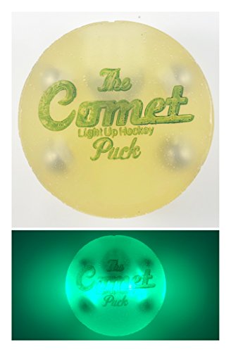 image for The Comet Puck (Green Comet Puck) Lit Hockey Puck