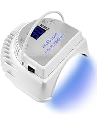 MINI LOP 64W Rechargeable Pro LED Gel Nail UV Light UV LED Nail Lamp Cordless Led Light for Nails(White)