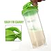 HOOPLE Shaker Bottle Protein Powder Shake Blender Gym Smoothie Cup, BPA Free, Auto-Flip Leak-Proof Lid, Handle with Ball Included - 24 Ounce (Green)