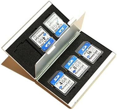 6 Slots Aluminum Storage Box SD/SDHC/SDXC/MMC Memory Card Case Holder Protector