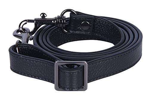 51 inch Gold Hardware VanEnjoy Full Grain Leather Replacement Strap Cross Body Bag Purse Purplish Red, 1.8CM Width