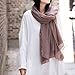 Soojun Women's Casual Cotton Linen Long Dress with Batwing Sleeve, Style 1:white, One Size