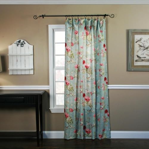 Ellis Curtain Balmoral Floral 48" x 84" Tailored Curtain Panel, Sage