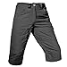 FREE SOLDIER Men's Capri Shorts Pants Casual Loose Fit Water Resistant Work Hiking Shorts Multi Pockets Tactical Cargo Shorts