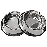 2Packs Stainless Steel Dog Bowl with Anti-Skid