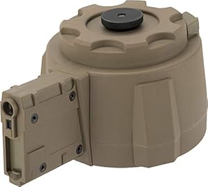 Angel Custom Thunderstorm 1500 Round Airsoft Drum Magazine - M14 Dark Earth