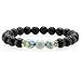 Jovivi 2pcs 7 Chakras Bracelet Lava Rock Stone Crystal Reiki Healing Balancing Natural Gemstone Round Beads for Essential Oil w/Box,Various Sets