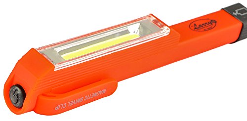 Nebo 6350 Larry 170 lm C-O-B LED Power Work Flashlight with 3 AAA Batteries Included, Red