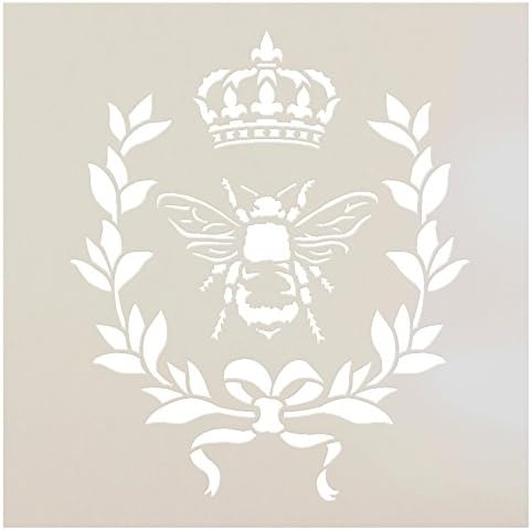 Amazon Com French Bee Stencil By Studior12 Crown Laurel Wreath