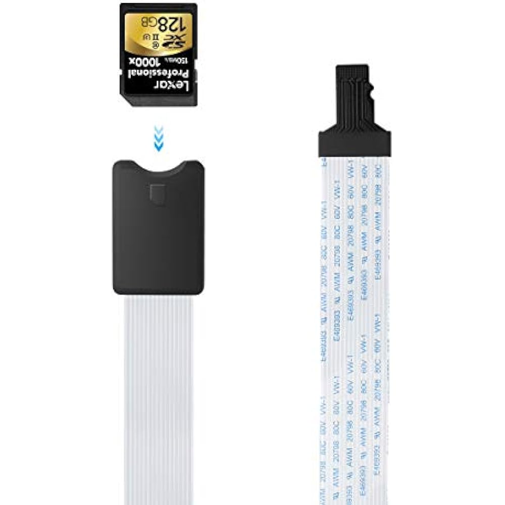 Micro SD TO SD Card Extension Cable Adapter Flexible Extender SD/RSMMC