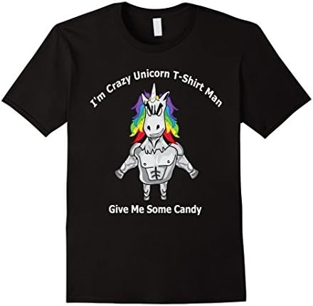 Mens Funny Unicorn Halloween Shirt for Guys XL Black