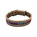 Rustic Mayan Dog Collar for Small Size Dog (10-13.5 Inches) Handmade by Hide & Drink :: Tropical Blue