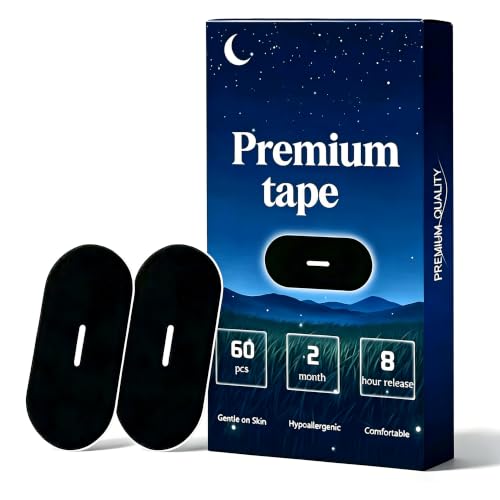 Mouth Tape for Sleeping Women Men 60 Pack, Travel-Friendly | Elastic Strips for Athletic Support