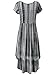 JayJay Women Boho High Low Casual Maxi U-Neck Short Sleeve Tie Dye Print Long Dress with Pocket