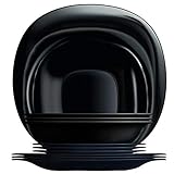 Luminarc Black Glass Carine 12 Piece Dinnerware Set