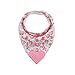 Pickle & Olive Baby Bandana Teething Bibs with Attached Teether- Set of 4 - Floral