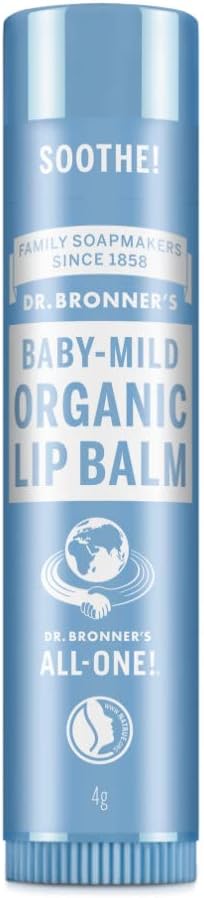 Dr. Bronner's Baby Mild Lip Balm 4g Organic Oils No Synthetic Ingredients