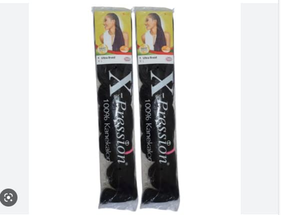 X-pression Ultra Braid Artificial Hair Extension #1 Black Approx. 210cm (2 PCS OFFER) — image 1