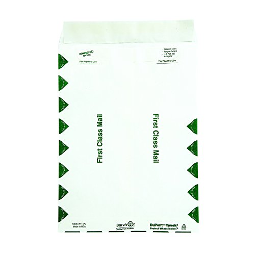 Survivor R1470 Tyvek USPS First Class Mailer, 9 x 12, White (Box of 100) Pricepulse