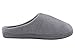 HomeIdeas Women's Comfort Memory Foam Distinctive House Slippers, Autumn Winter Indoor / Outdoor Shoes with Colour Stripe, Grey, Large / 9-10 B(M) US