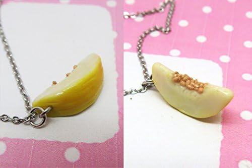 Honeydew Melon Necklace - melon necklace, fruit jewelry, fruit necklace, food jewelry, food necklace, melon jewelry