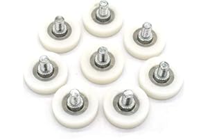 YUANQIAN Bearing Nylon Small Pulley Drawer Plastic Pulley Iron Sheet Cabinet Pulley Positioning Roller File Cabinet Pulley (25mm) (8, 25mm)