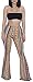 Kashani Women's Sexy Tie Dye Print Bandeau Top Flared Bell Bottom Pants Outfits